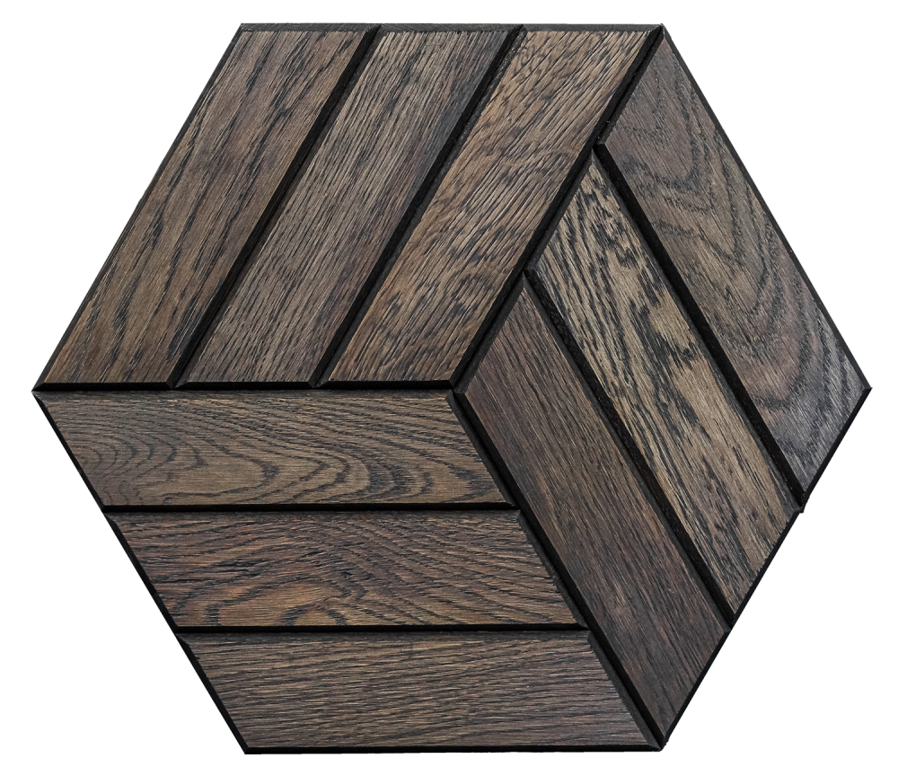 Стеновая панель Tarsi Куба Эбен 180х210мм Дуб/брашированный/масло